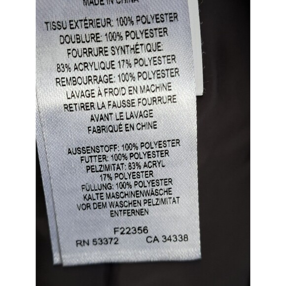 Women's Grey Hooded Puffer Jacket Size Large French Connection Gray - Picture 11 of 14